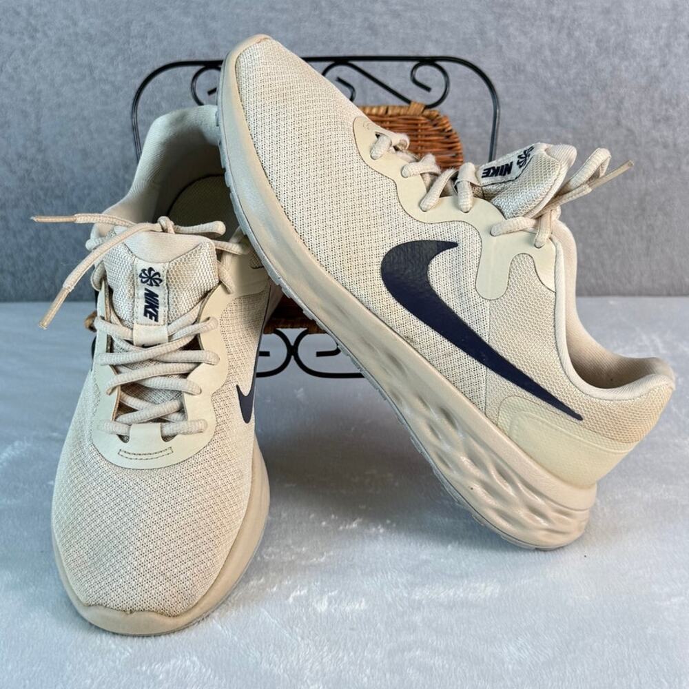 Nike Revolution 6 Next Nature Men's 10 Oatmeal Black Running Shoes DC3728-101 - Picture 11 of 11